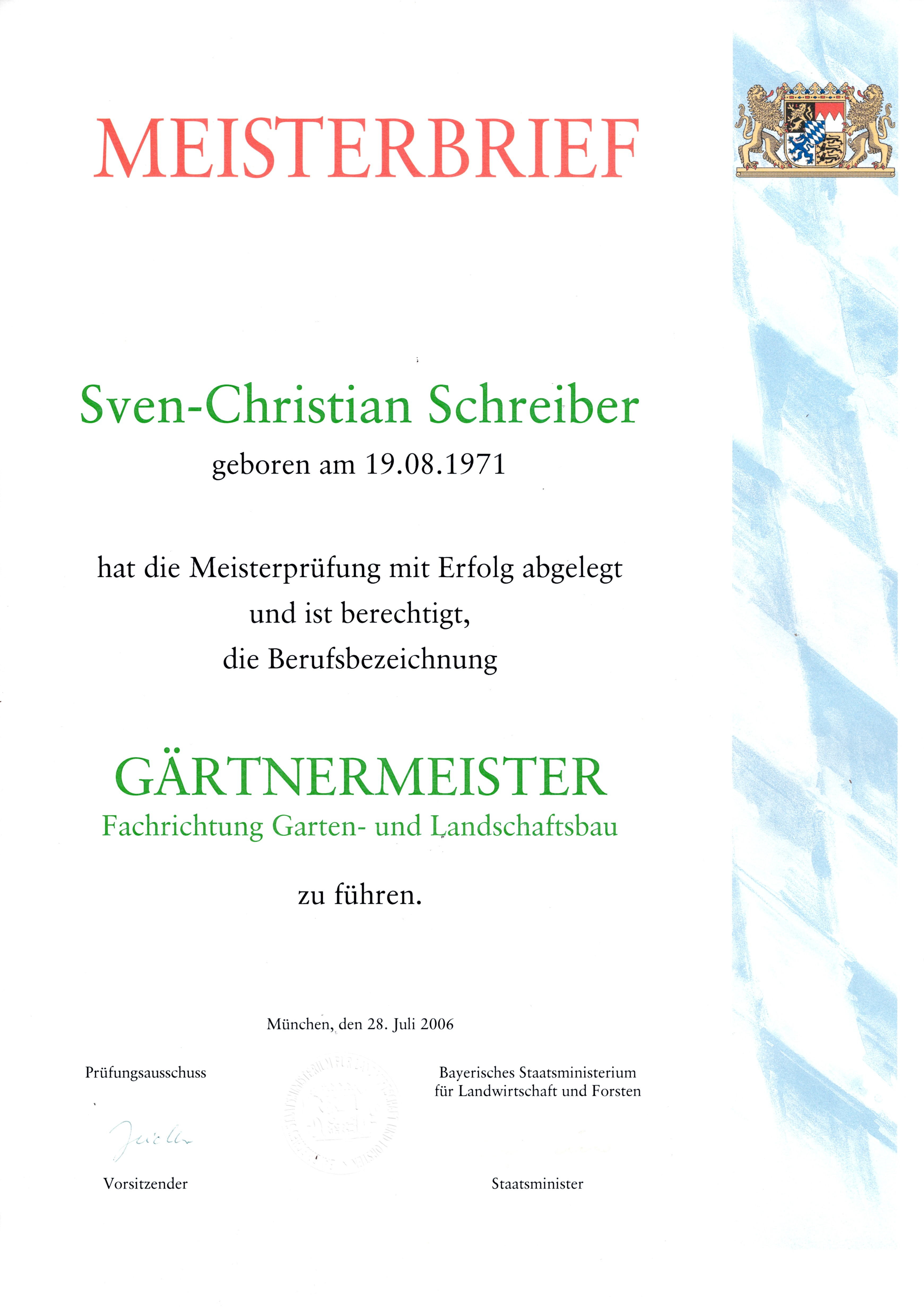 Meisterurkunde